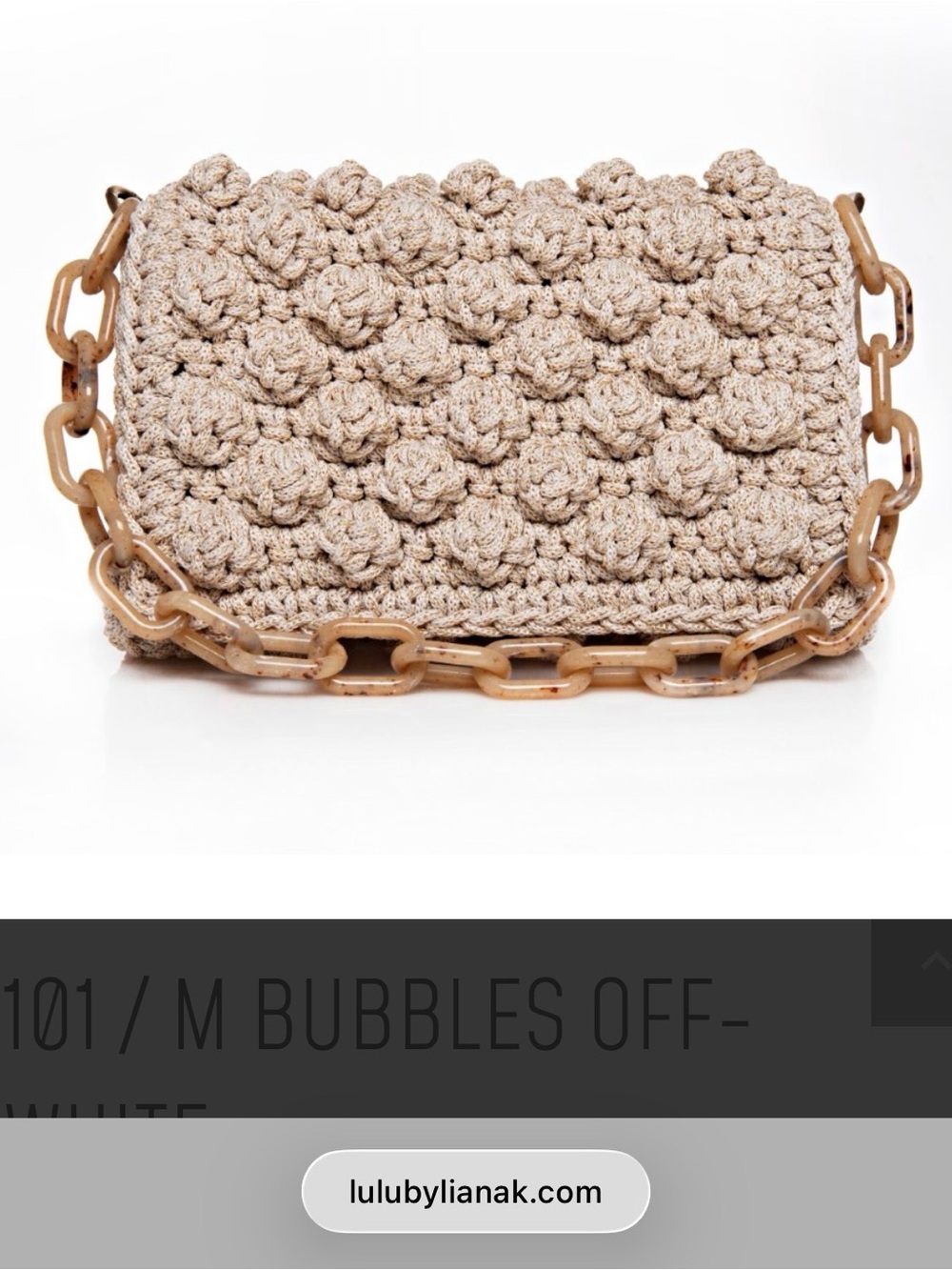 Lulu by Liana K - Nude Bubble Shoulder Bag with Chain Strap